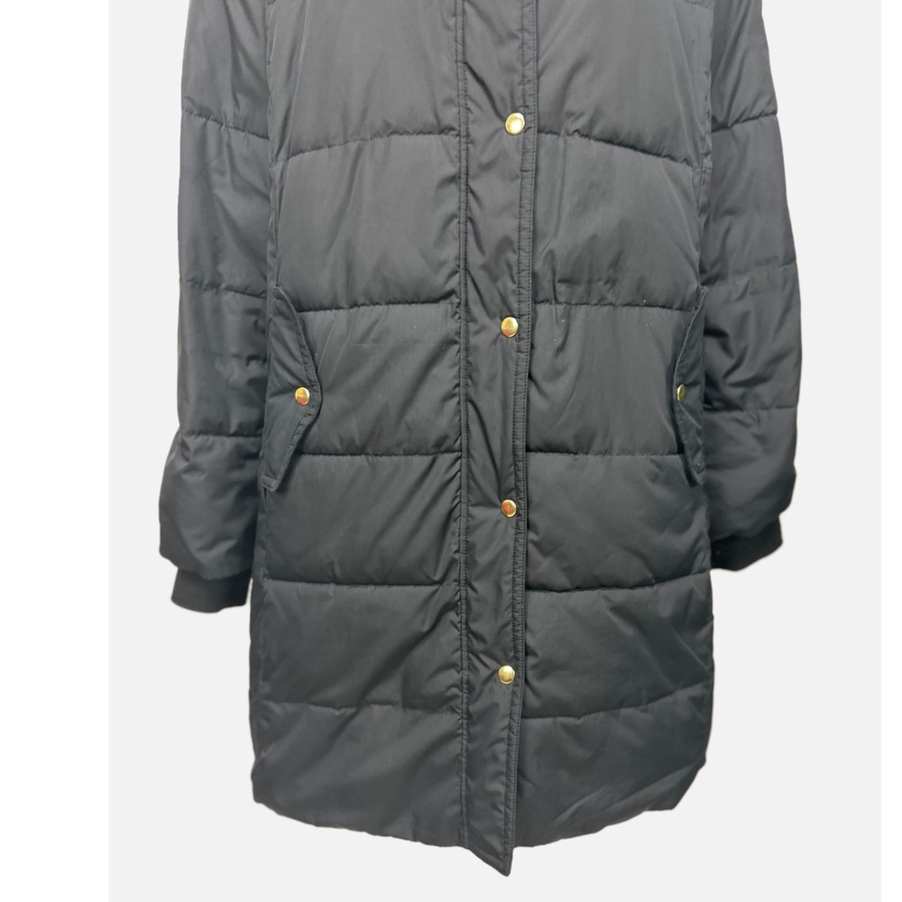 J. Crew Mercantile Long Puffer Coat Black J6870 Size 2X - Picture 6 of 12